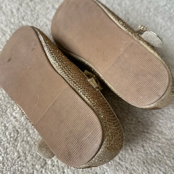 Set of Link’s Pink Soft Flats size 13 & Golden Mary Jane Ballet Flats size 13 - Picture 10 of 12